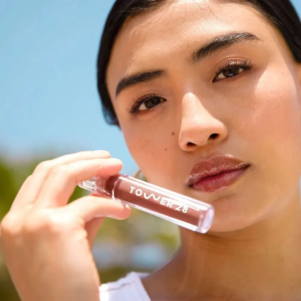 🆕 Tower 28 ShineOn Lip Jelly Hydrating Non-Sticky Lip Gloss in Almond
